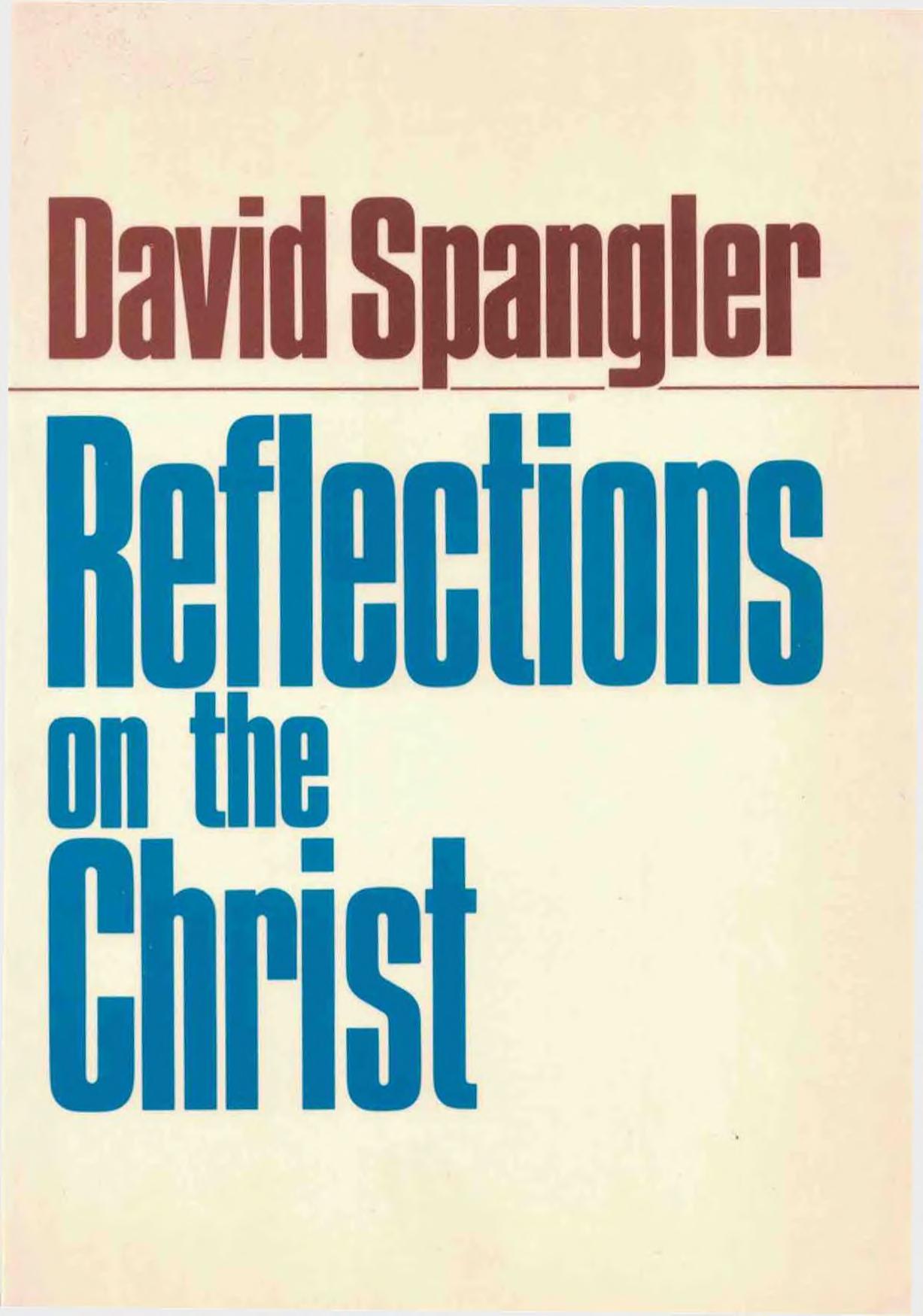 Reflections on the Christ