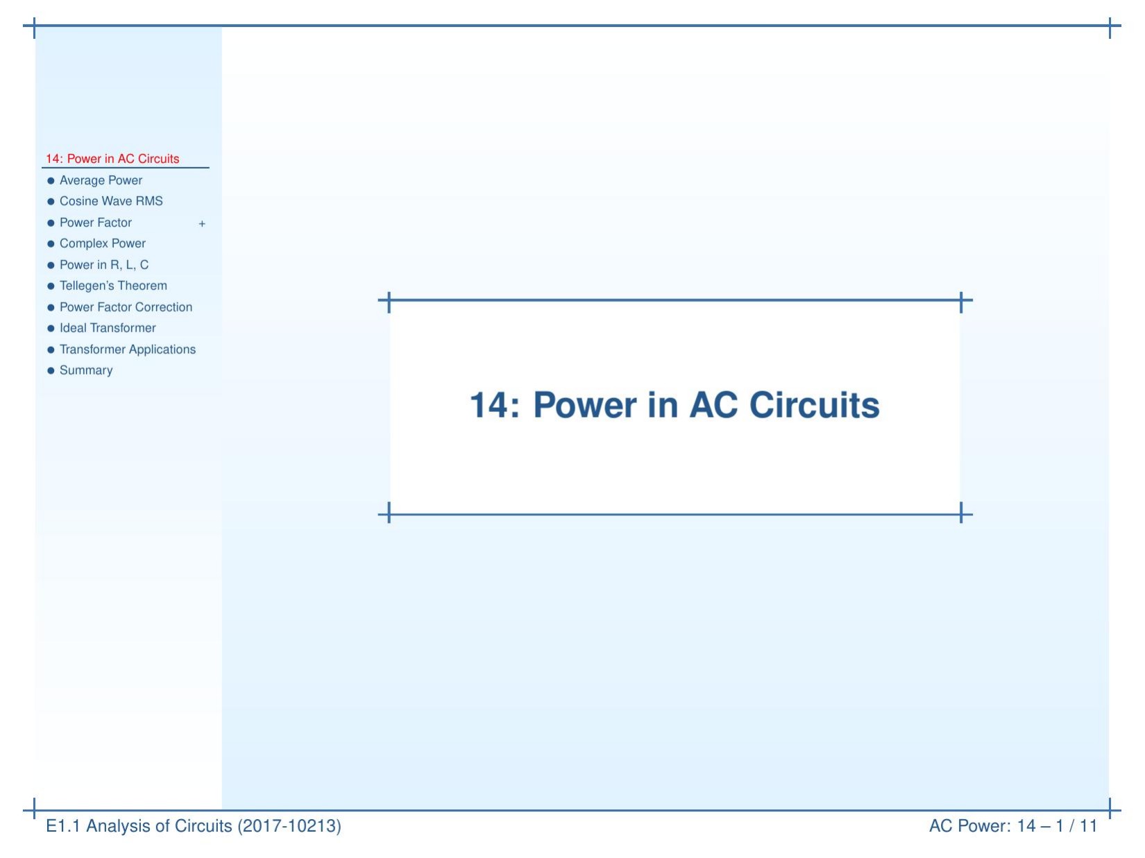 Analysis of AC-Circuits