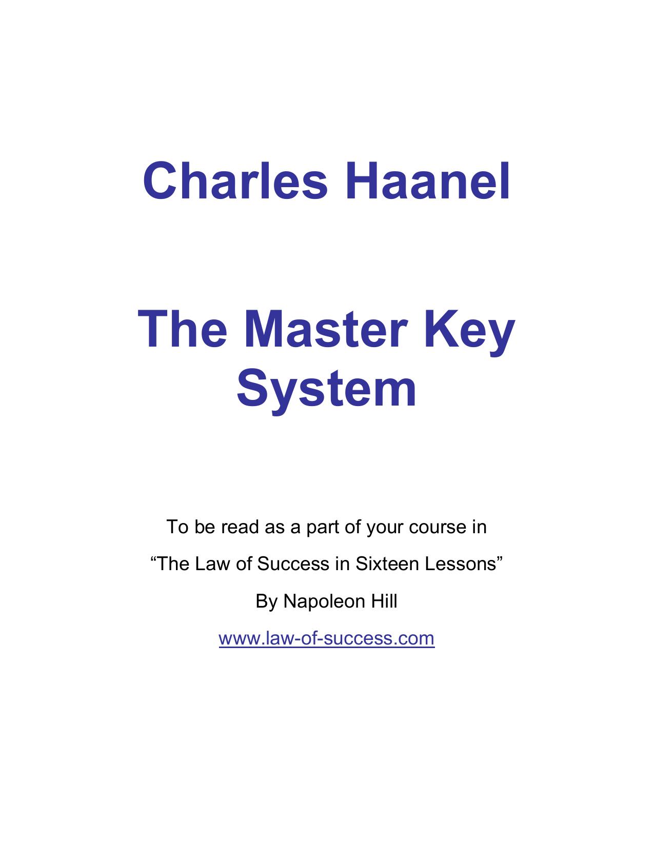 The Master Key Systeam