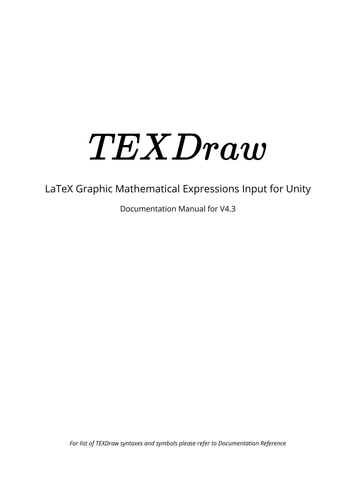 TEXDraw Manual