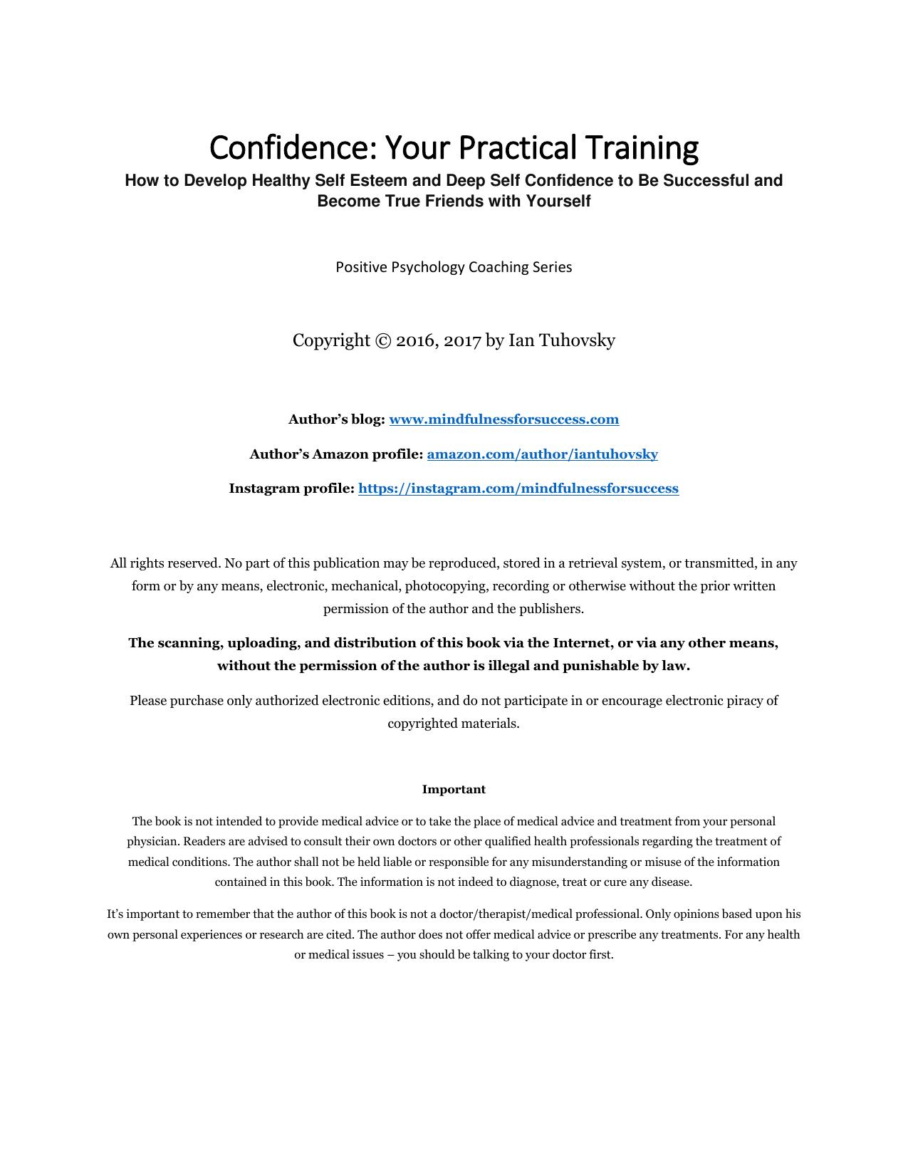 Confidence - Your Practical Training