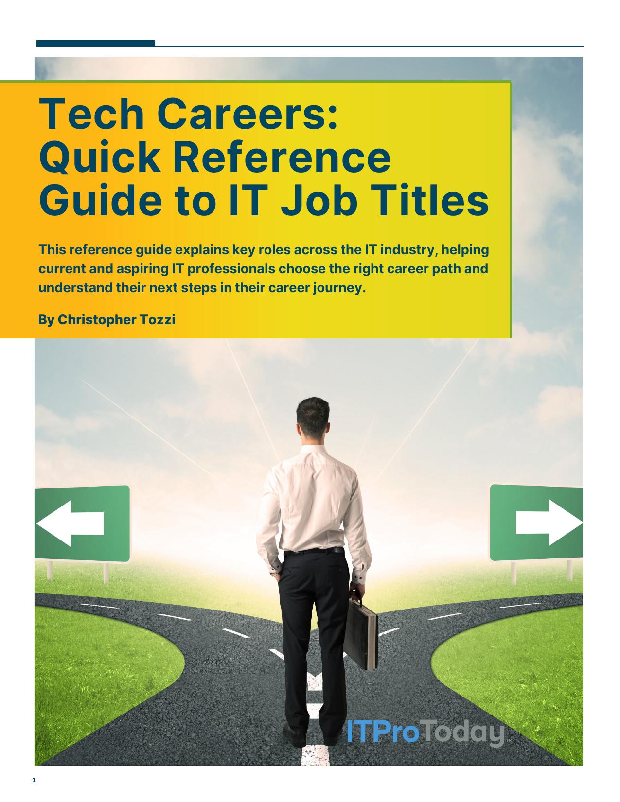 Tech Careers: Quick Reference Guide to IT Job Titles