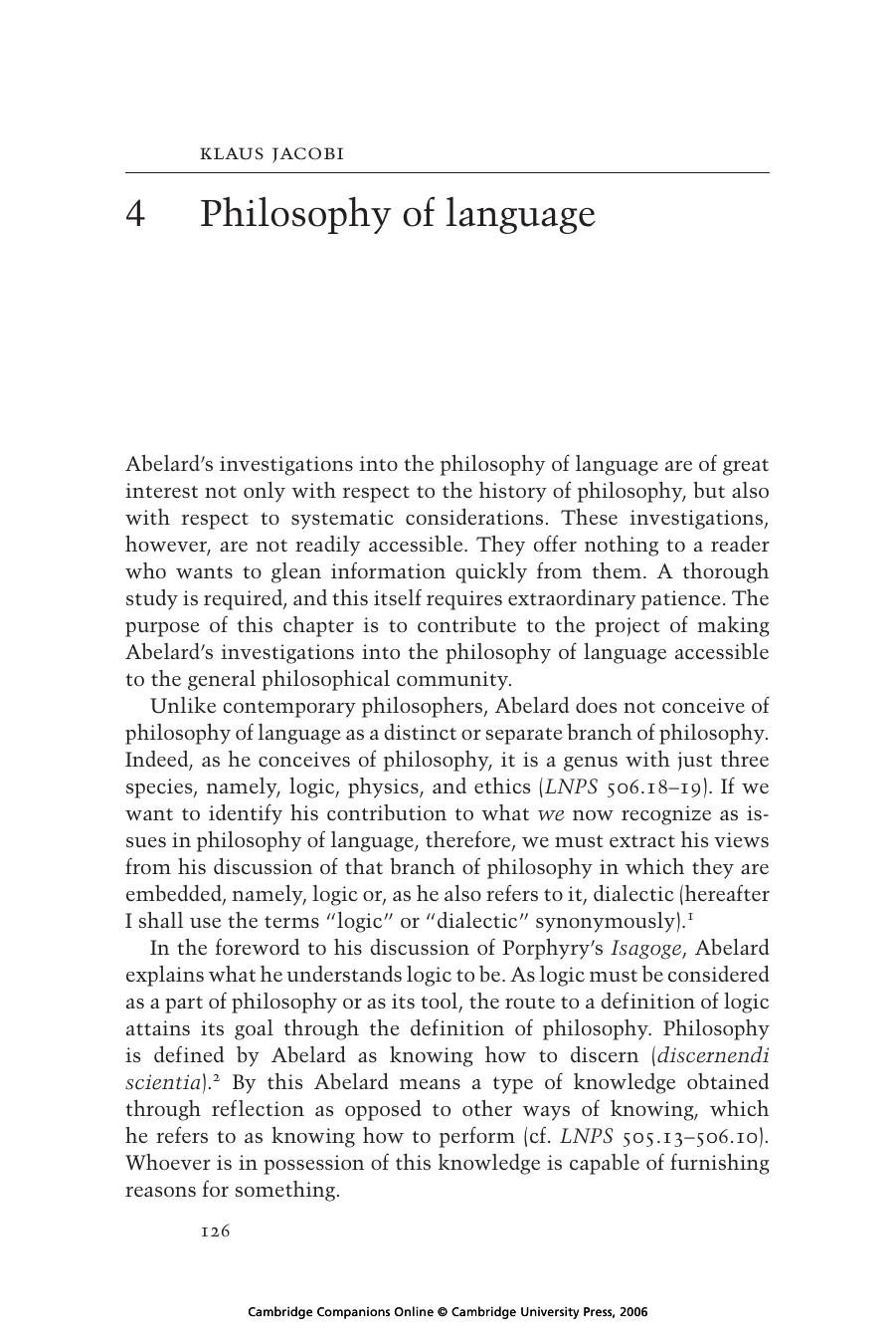 Philosophy of Language - Chapter 4