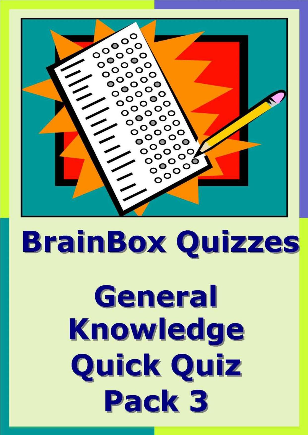 BrainBox Quizzes General Knowledge Quick Quiz Pack 3