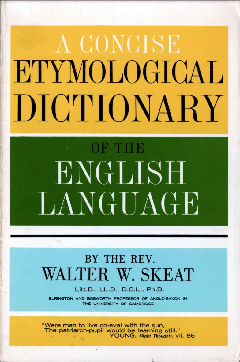 A Concise Etymological Dictionary of the English Language