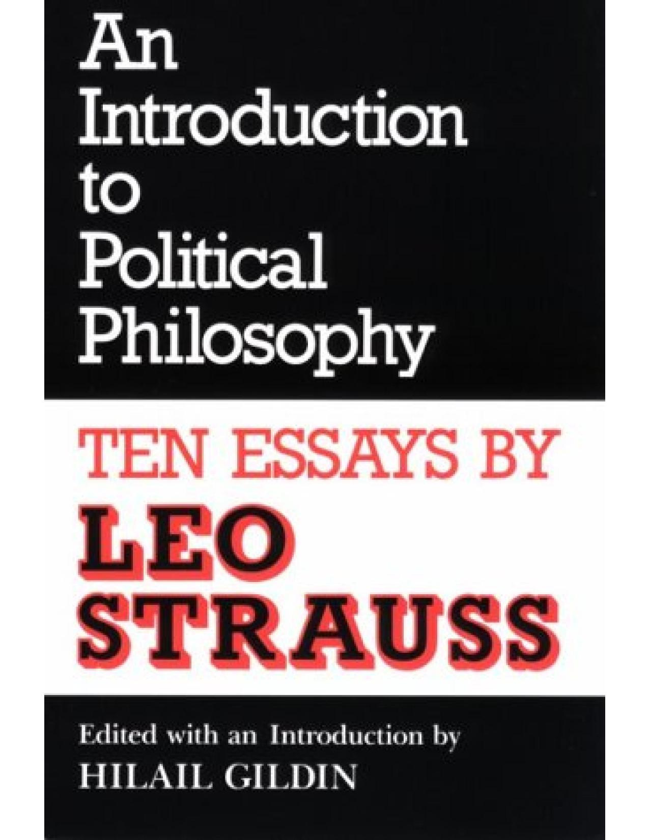 An Introduction to Political Philosophy: Ten Essays