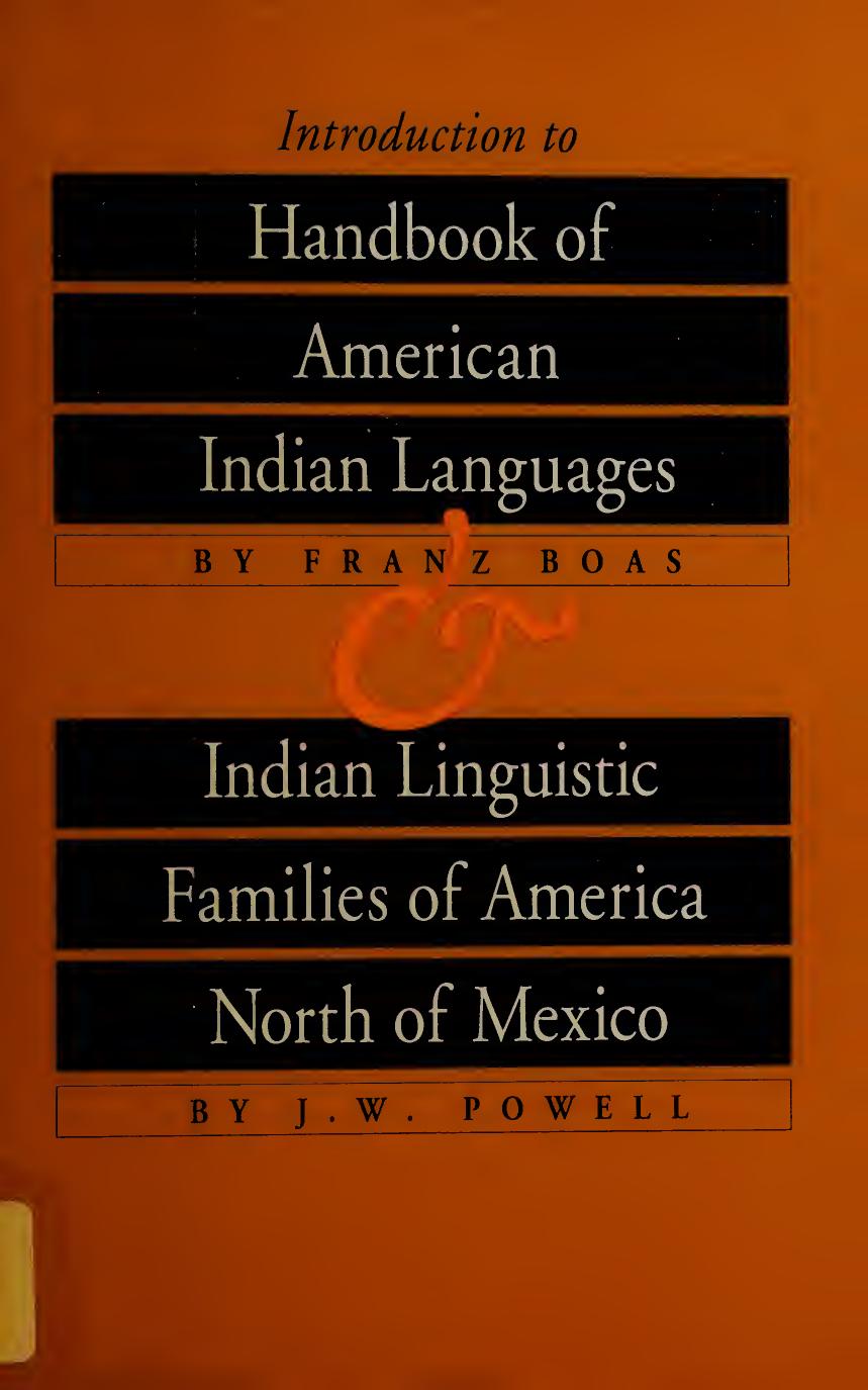 Introduction to Handbook of American Indian Languages