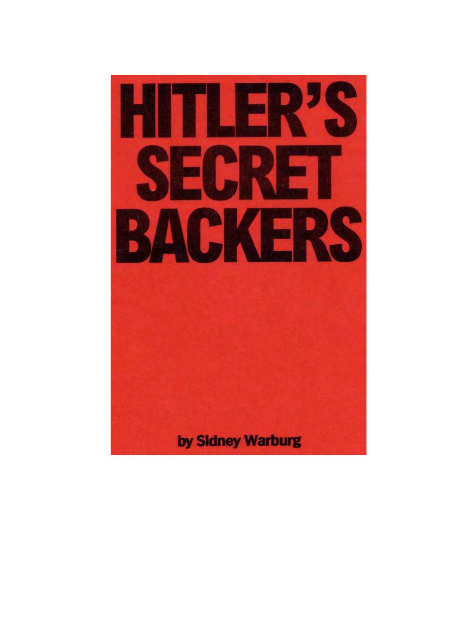 Hitler's Secret Backers (1933, 1986)