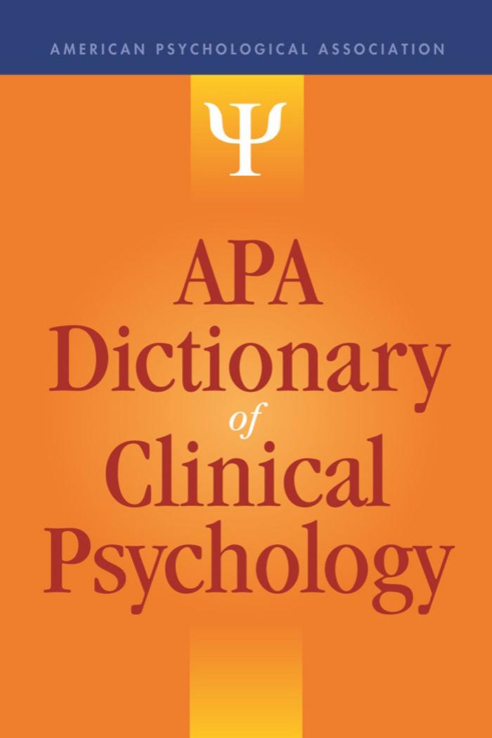 APA Dictionary of Clinical Psychology