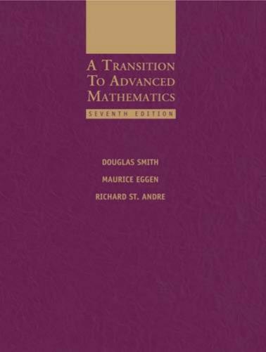 A Transition to Advanced Mathematics