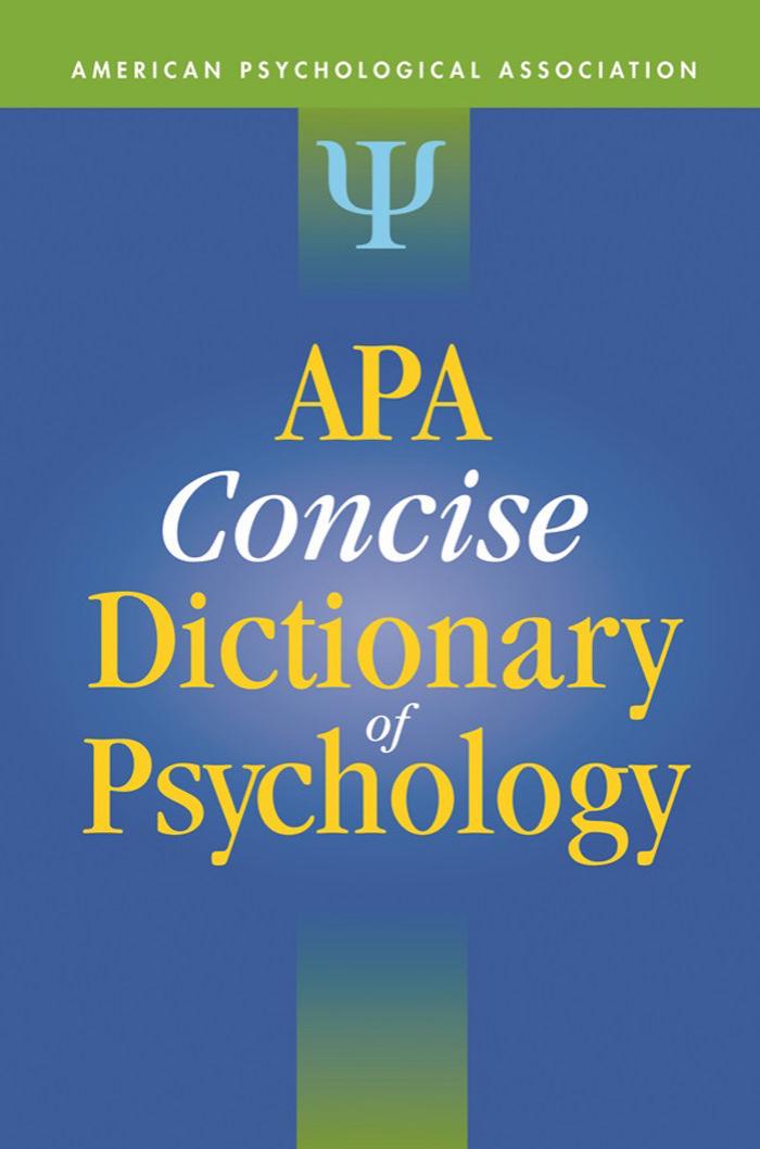 APA Concise Dictionary of Psychology