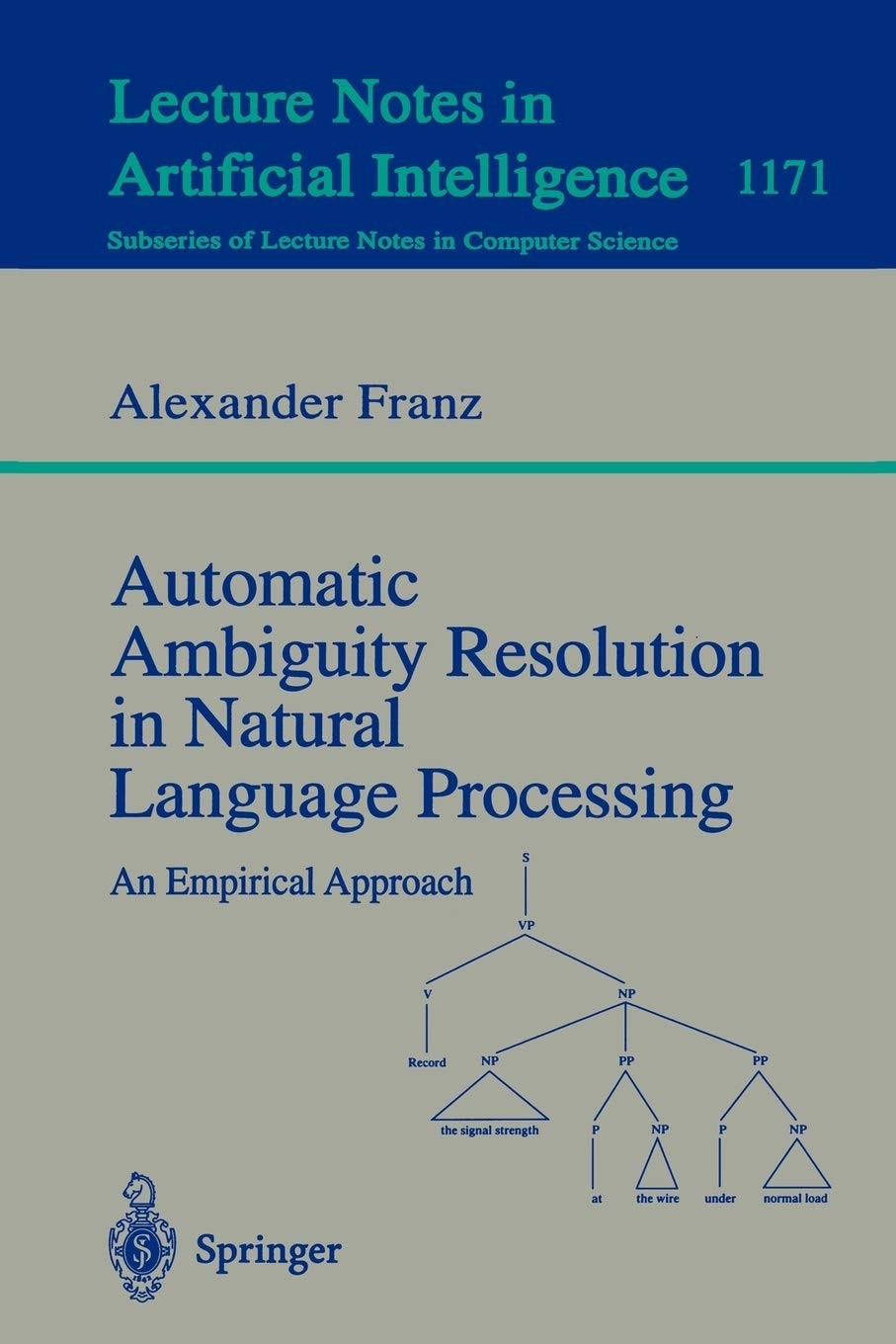 Automatic Ambiguity Resolution in Natural Language Processing: An Empirical Approach