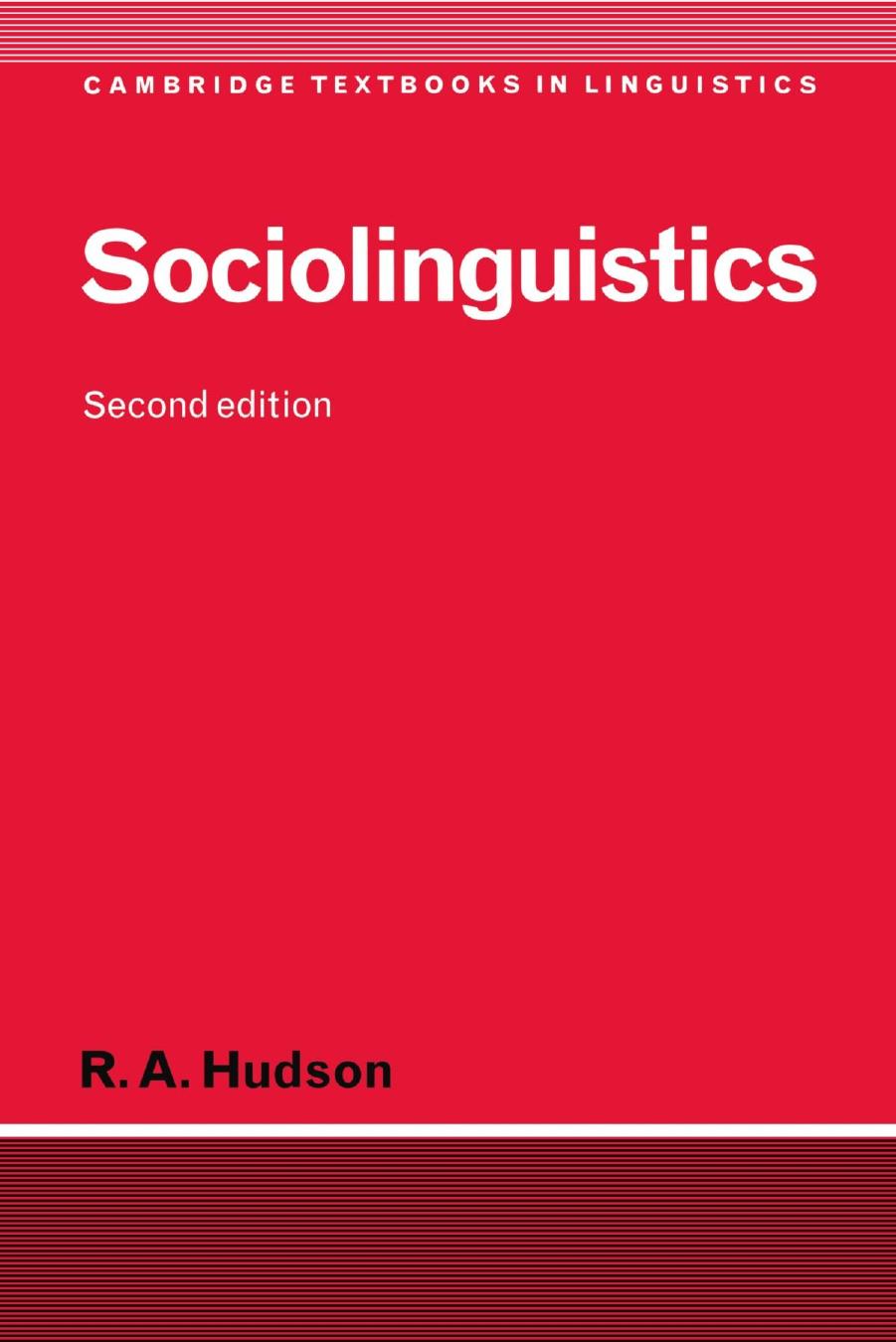 Sociolinguistics