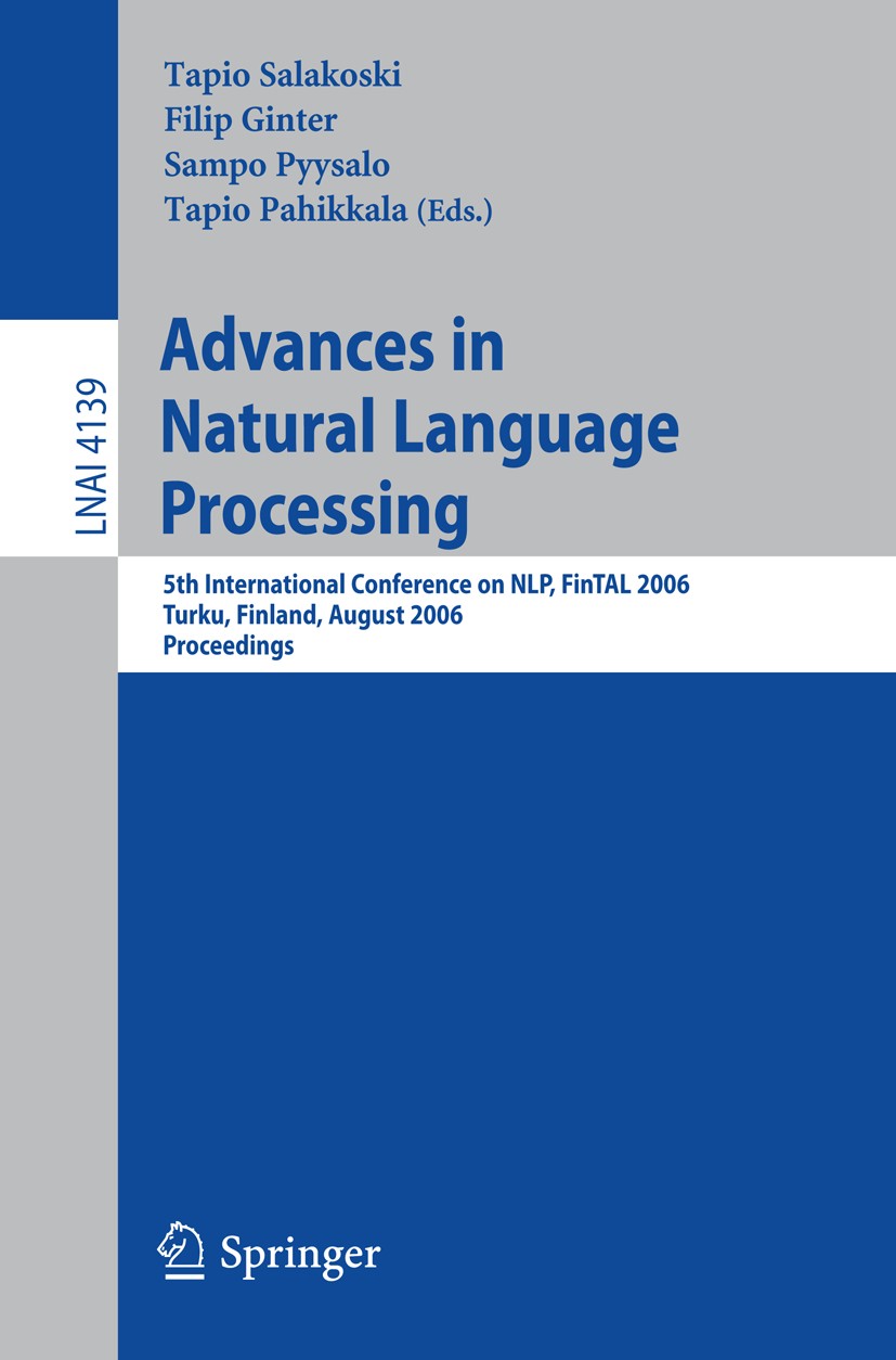 Advances in natural language processing : proceedings