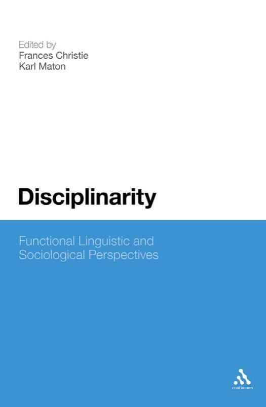 Disciplinarity: Functional Linguistic and Sociological Perspectives