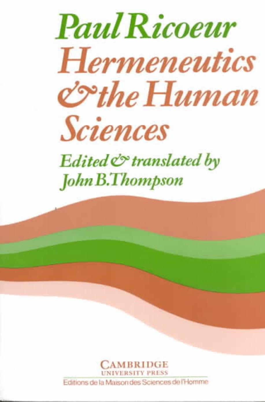 Hermeneutics and the Human Sciences