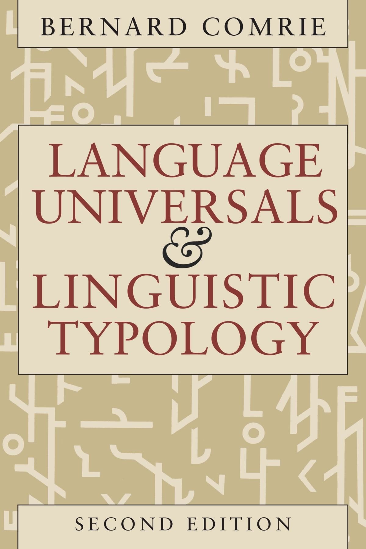 Language Universals and Linguistic Typology: Syntax and Morphology