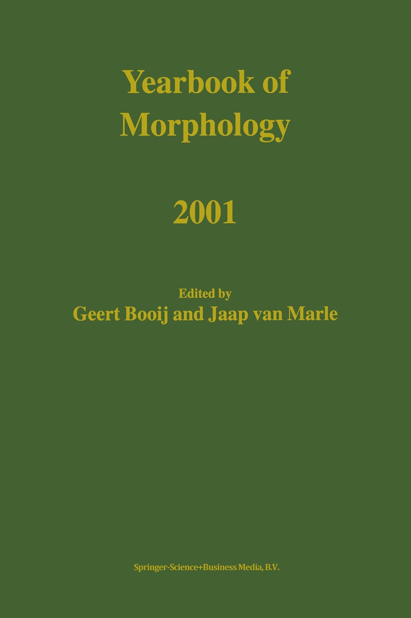 Yearbook of Morphology 2001