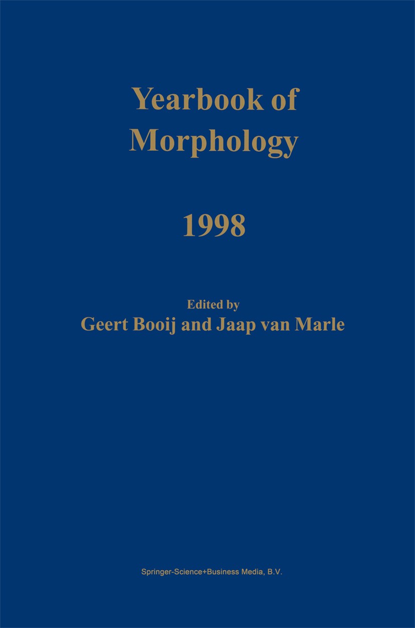 Yearbook of Morphology 1998