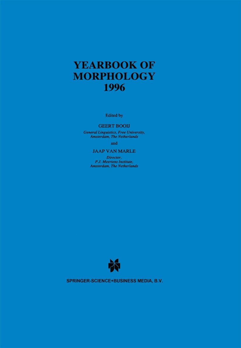 Yearbook of Morphology 1996