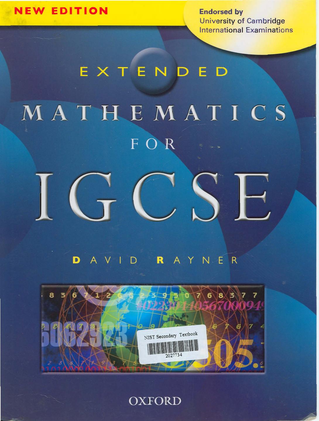 Extended Mathematics Fof Igcse