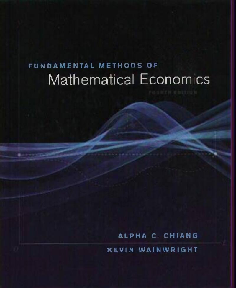 Fundamental Methods of Mathematical Economics