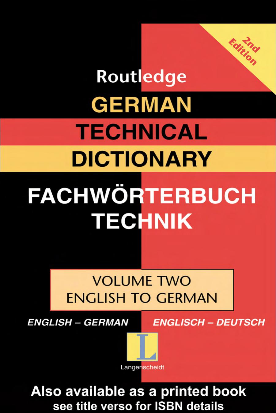 German Technical Dictionary