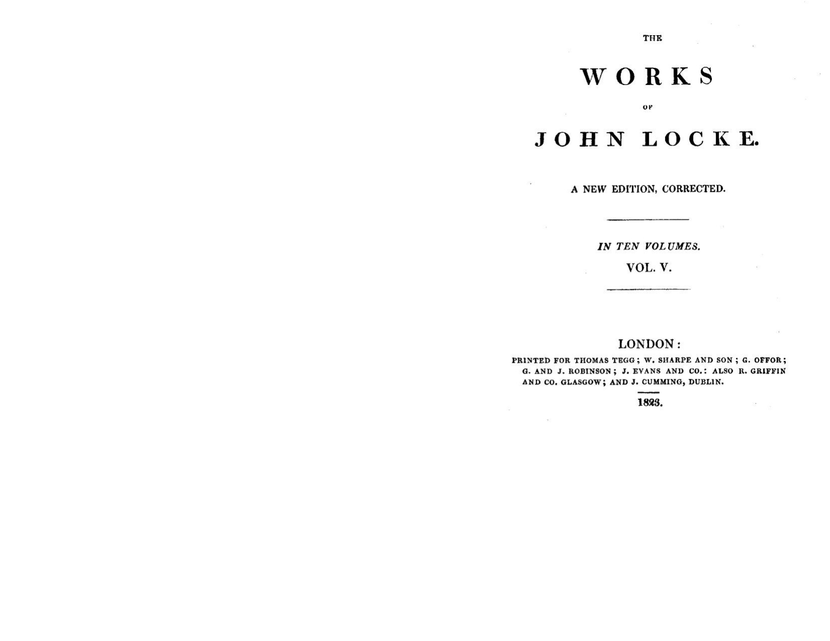 The Works of John Locke, Volume 5