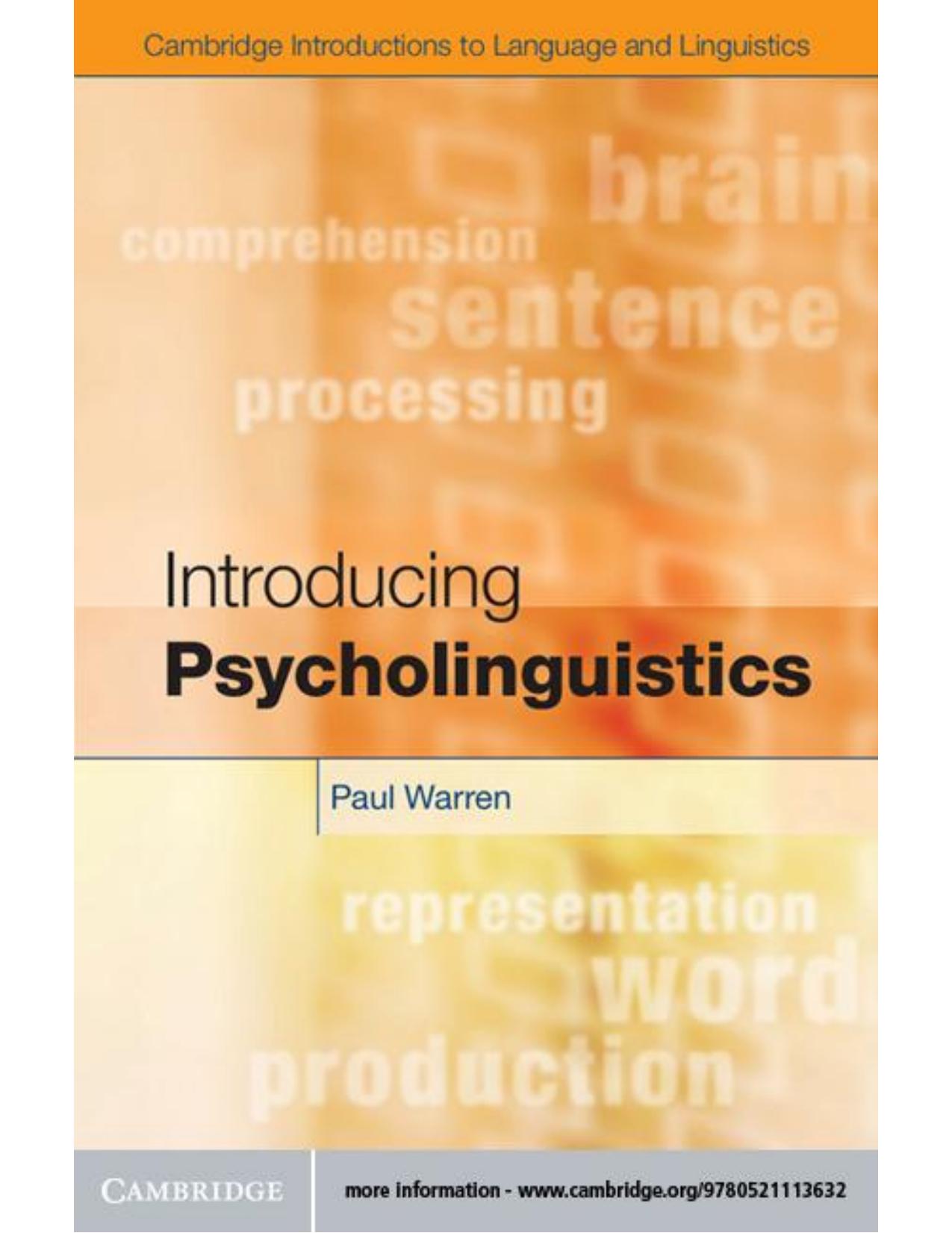 Introducing Psycholinguistics