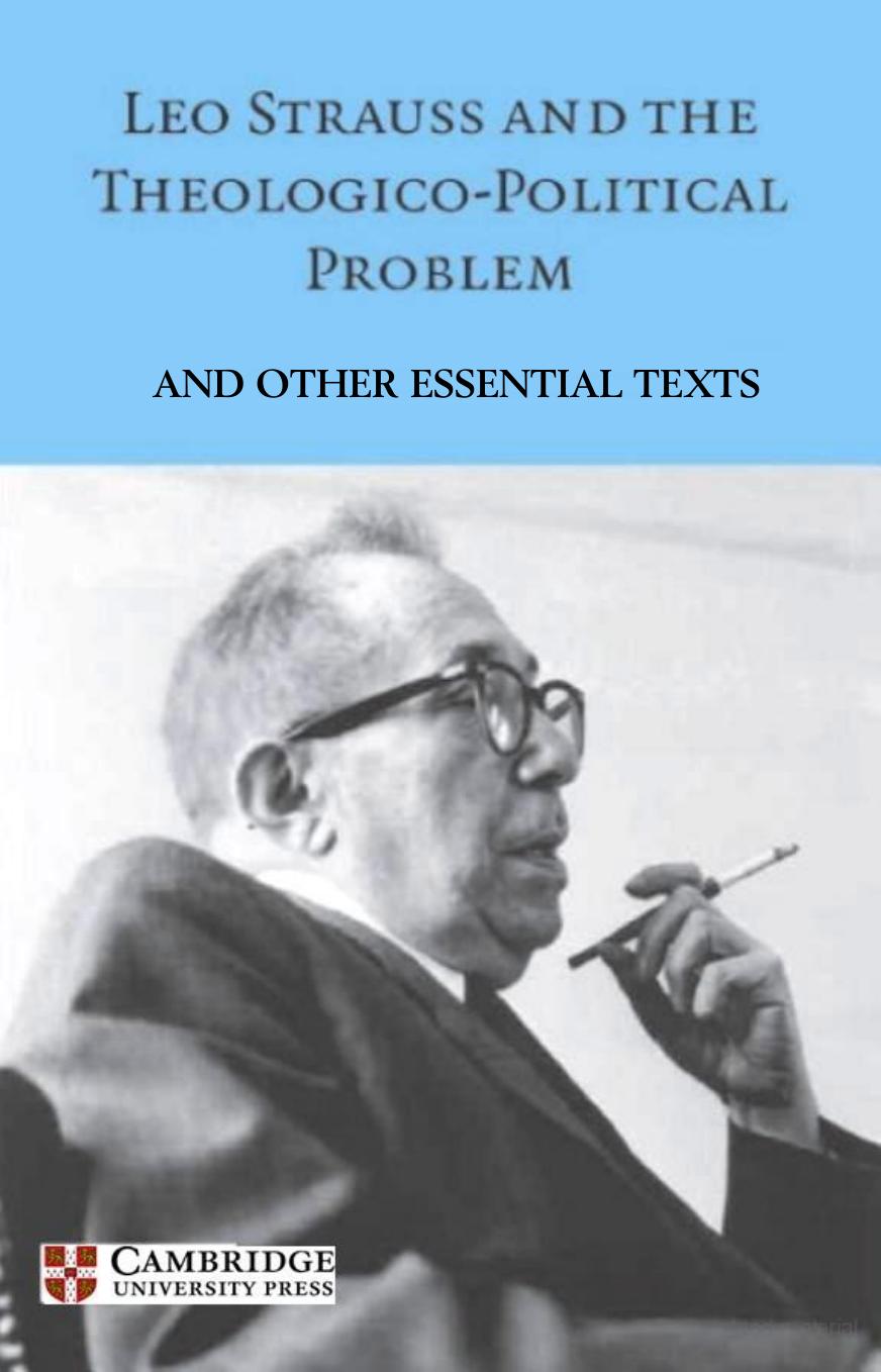 Leo Strauss and the Theological-Politcal Problem